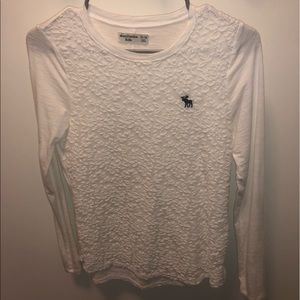 White Lace Long Sleeve Shirt